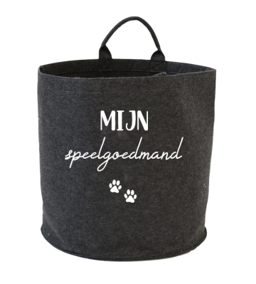 Vilten mand mijn speelgoedmand hondpootjesccexpress