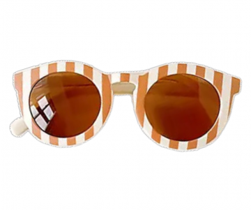 Zonnebril oranje beige gestreept