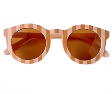 Zonnebril oranje roze gestreept